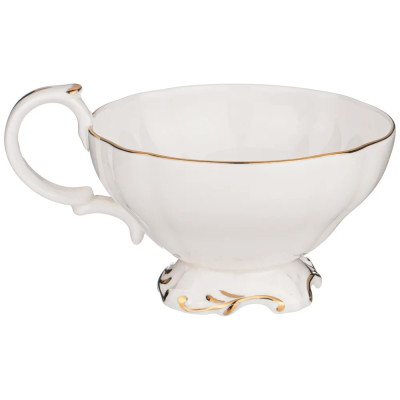 Чайный набор  белого цвета из фарфора на 6 персон 12 предметов Shine Porcelain