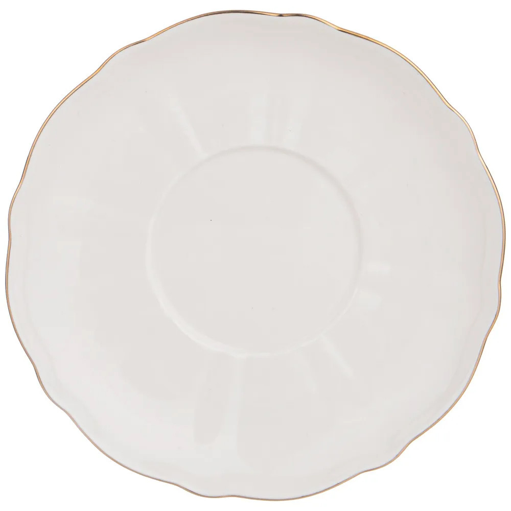 Чайный набор  белого цвета из фарфора на 6 персон 12 предметов Shine Porcelain