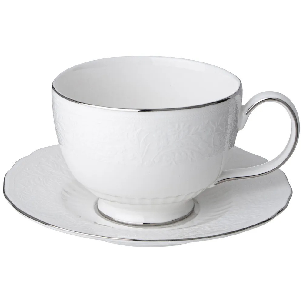 Чайный набор белый из фарфора на 6 персон 12 предметов 280 мл Garden Whisper Porcelain Set