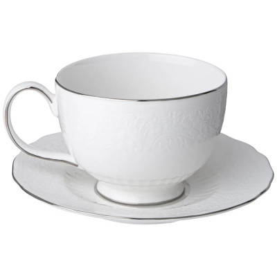 Чайный набор белый из фарфора на 6 персон 12 предметов 280 мл Garden Whisper Porcelain Set
