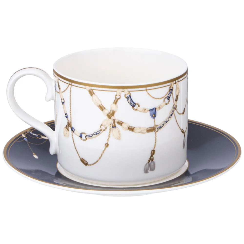 Чайный набор из фарфора с изображением лошадей на 6 персон 12 предметов Porcelain Horse Set