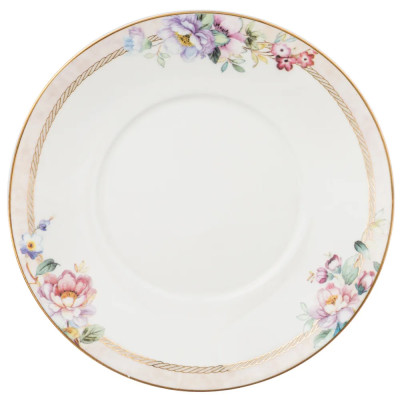 Чайный набор из фарфора с цветочным принтом на 6 персон 12 предметов Flower Porcelain Collection