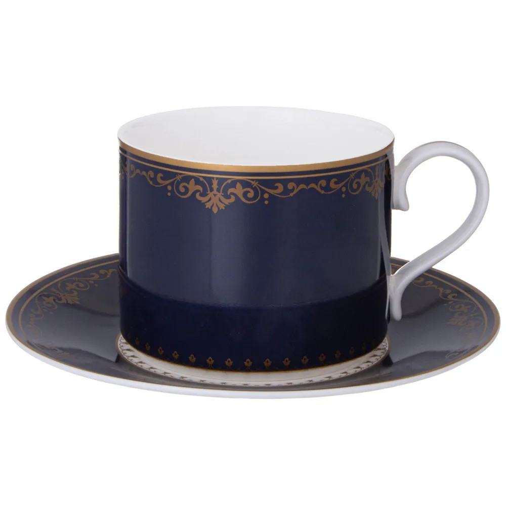 Чайный набор из фарфора синий на 6 персон 12 предметов 300 мл Porcelain Horse Set