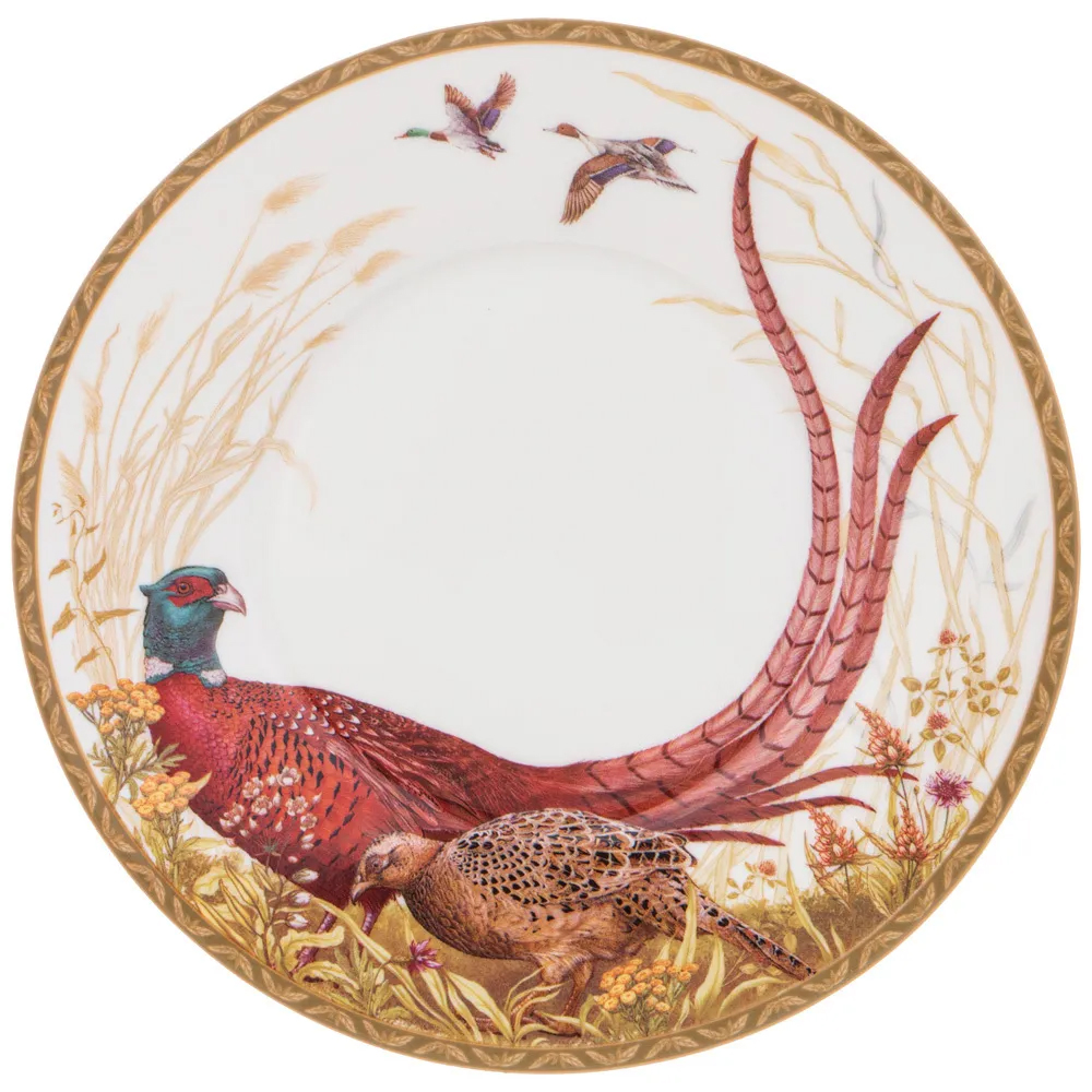 Чайный набор с изображением животных на 6 персон 12 предметов Hunting Porcelain Collection