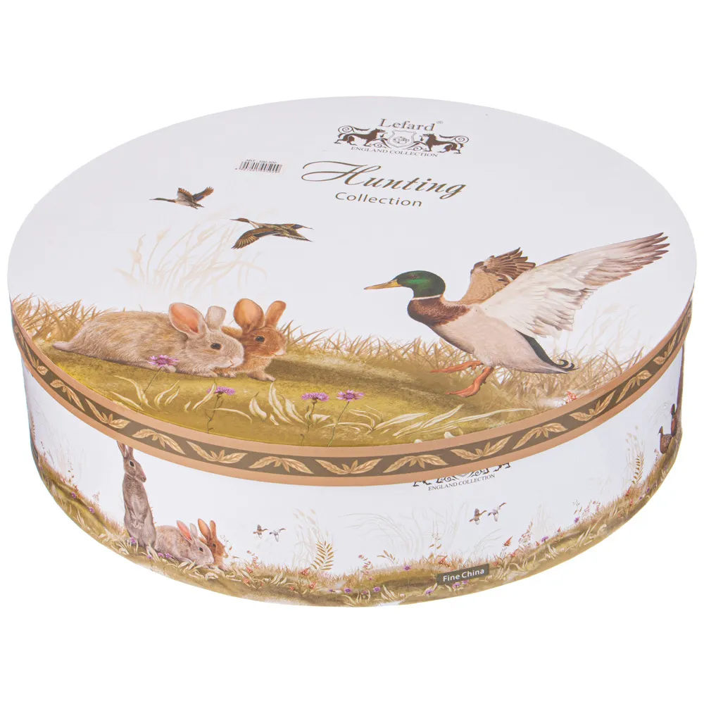 Чайный набор с изображением животных на 6 персон 12 предметов Hunting Porcelain Collection