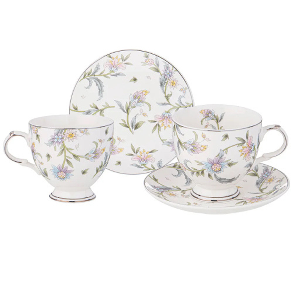 Чайный сервиз из фарфора на 2 персоны 4 предмета Tea Flower Set