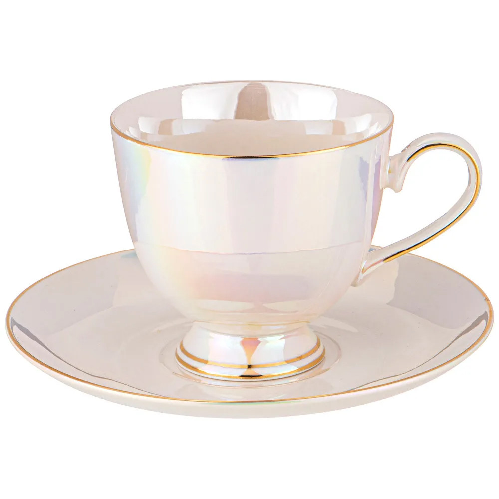 Чайный сервиз из фарфора на 6 персон 14 предметов Porcelain Pearl