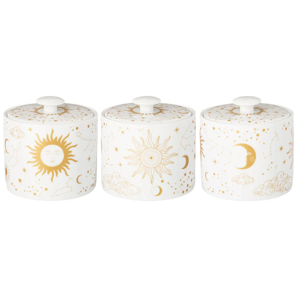 Чайный сервиз из фарфора с рисунком звезд и созвездий на 6 персон 14 предметов Porcelain Astronomy Collection