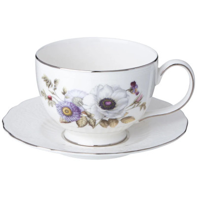 Чайный сервиз из фарфора с рисунком цветов на 6 персон 14 предметов Garden Whisper Porcelain Set