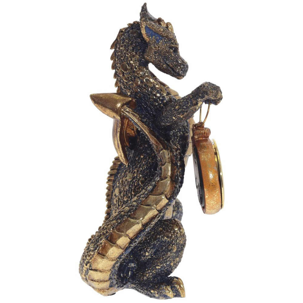 Часы в виде дракона Gold Black Dragon with Clock