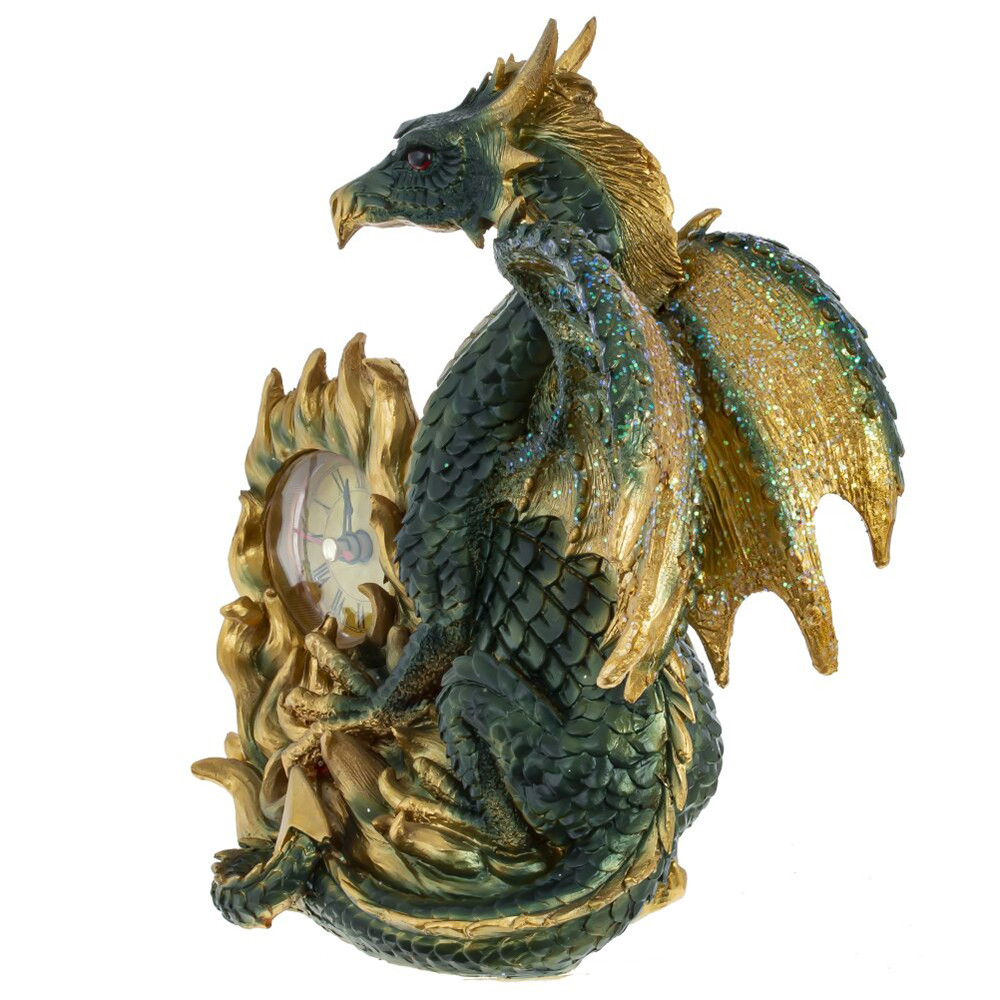 Часы в виде дракона Green Gold Dragon Clock