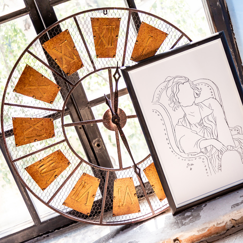 Часы настенные из металла в стиле лофт Clock with History