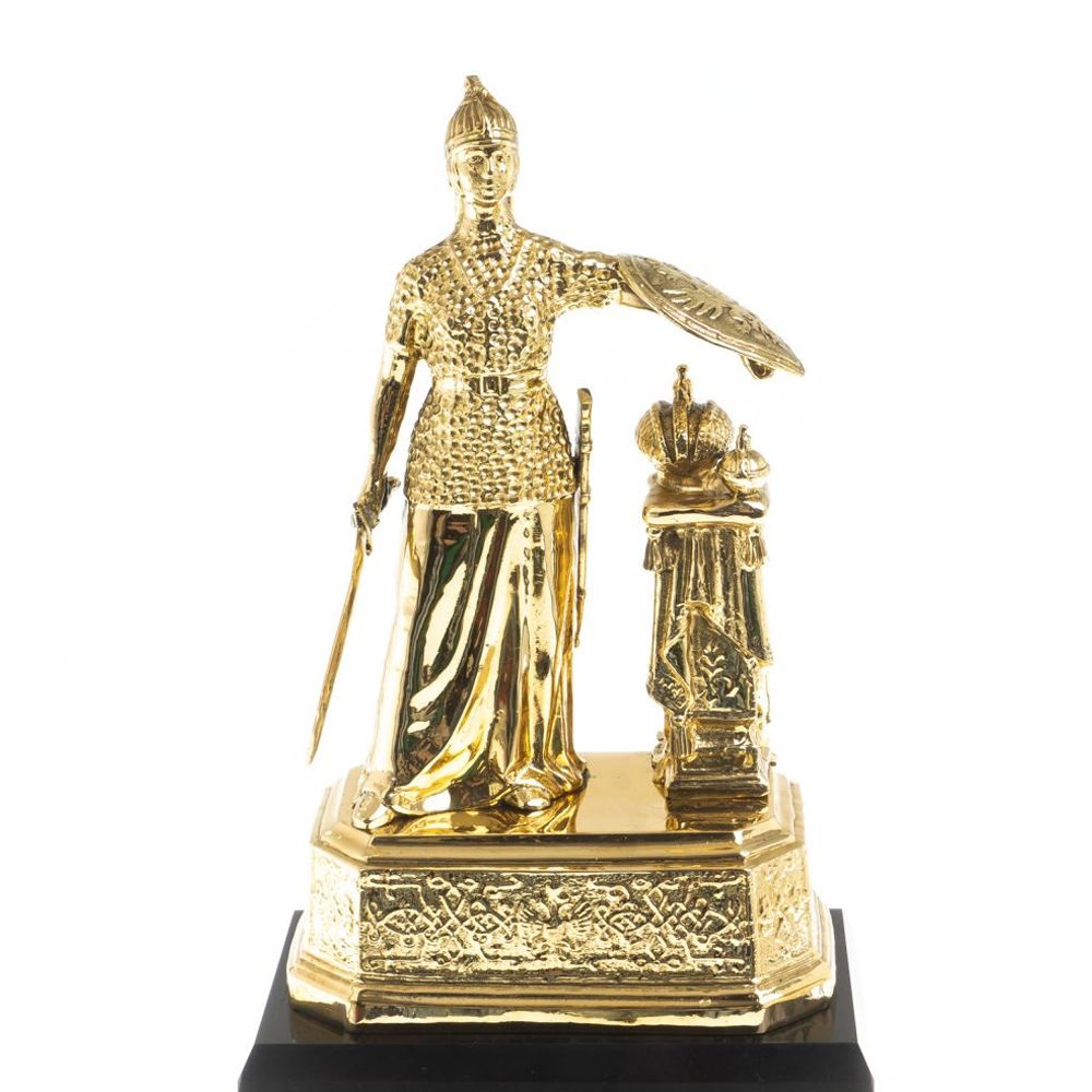 Часы настольные бронзовые из натурального камня Яшма Stone Clock