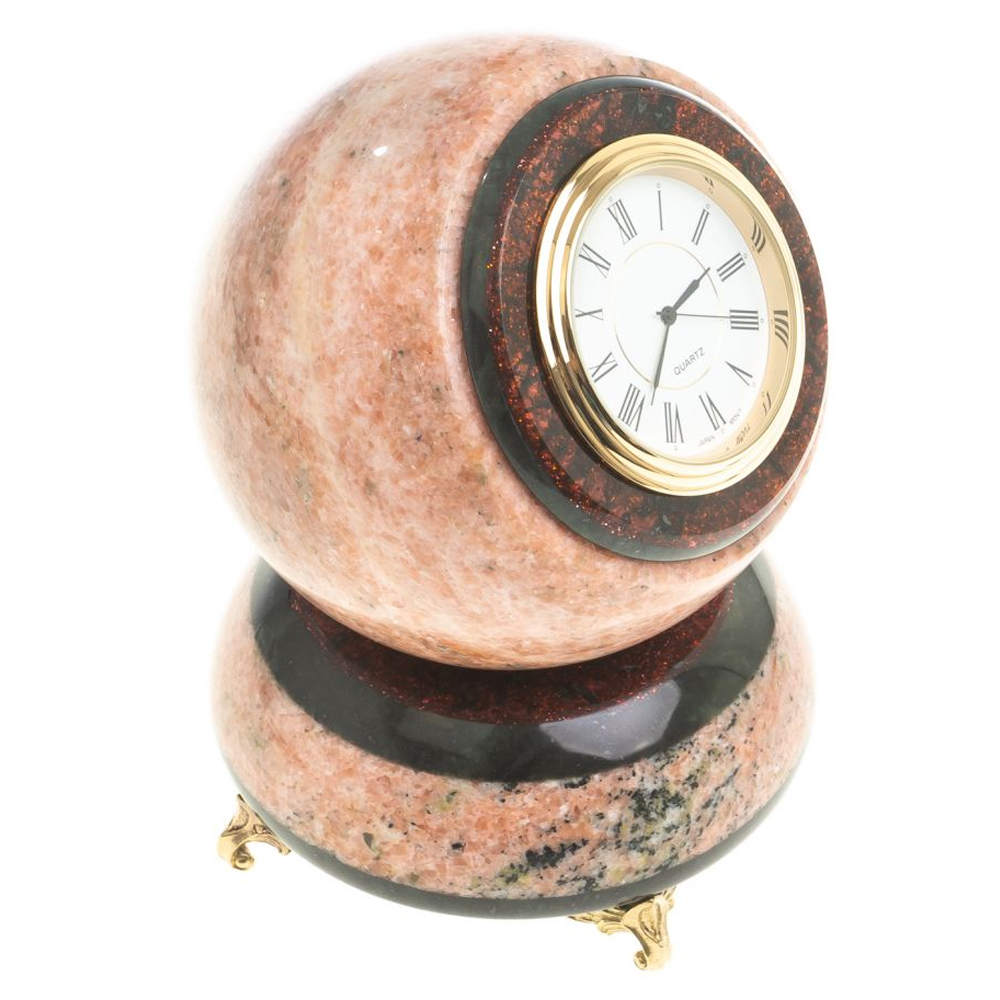 Часы настольные в виде шара из натурального камня Ball Stone Clock