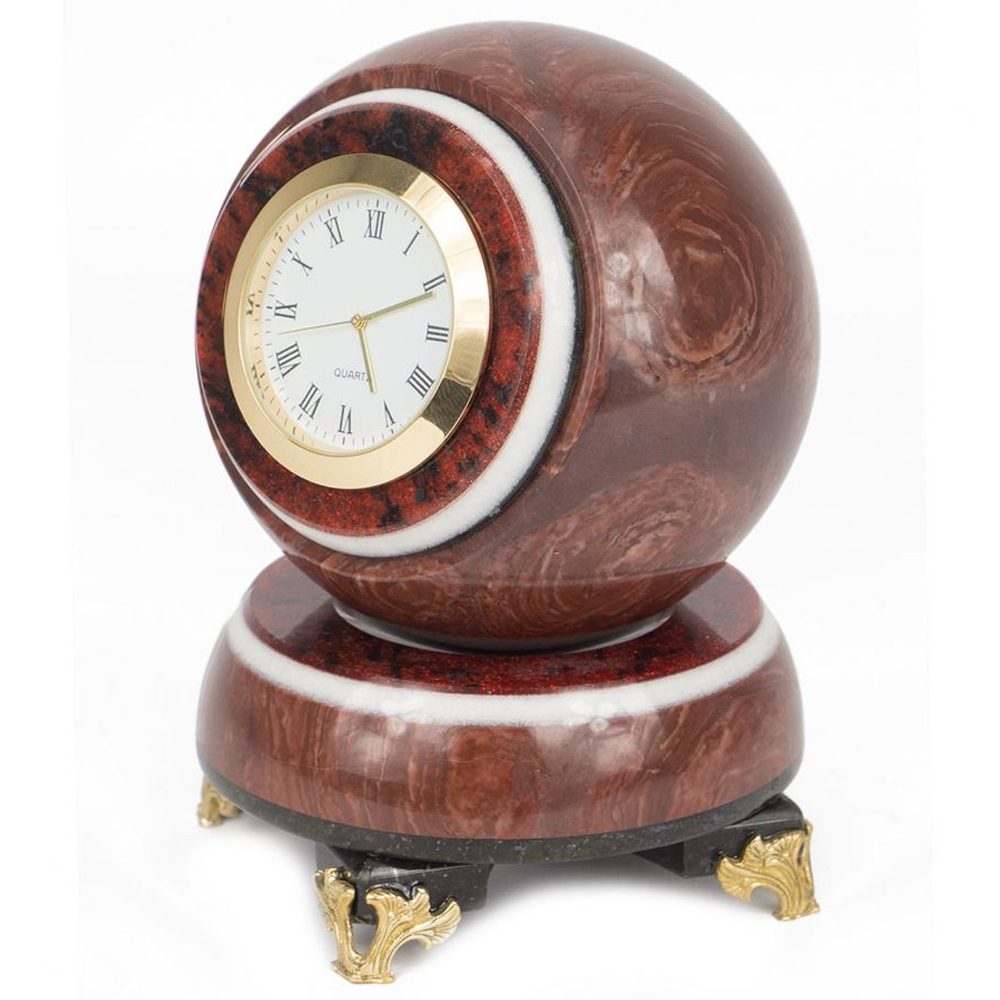 Часы настольные в виде шара из натурального камня Ball Stone Clock