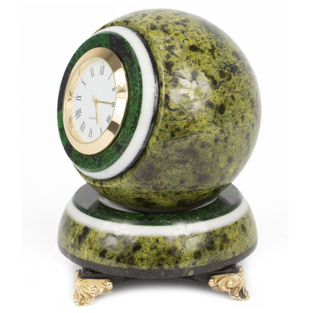 Часы настольные в виде шара из натурального камня Ball Stone Clock