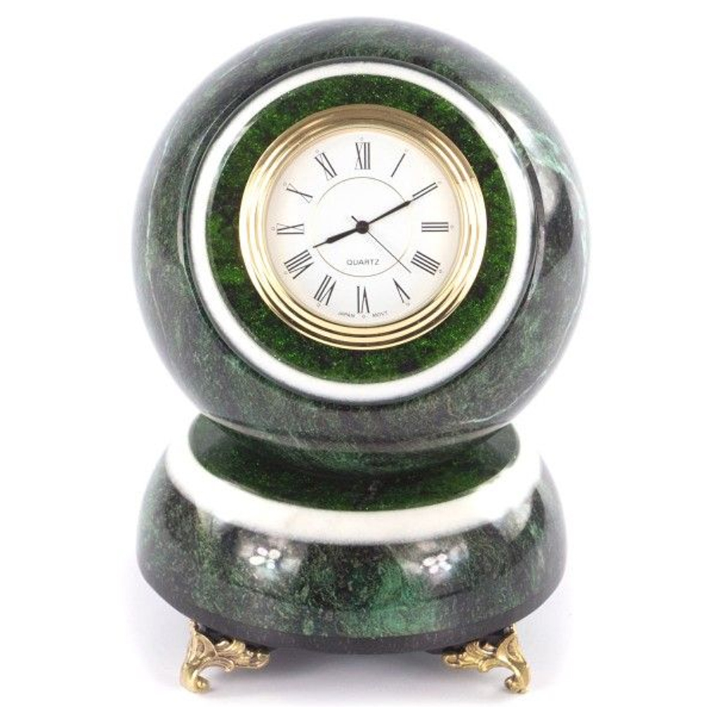 Часы настольные в виде шара из натурального камня Ball Stone Clock