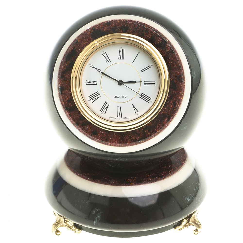 Часы настольные в виде шара из натурального камня Ball Stone Clock