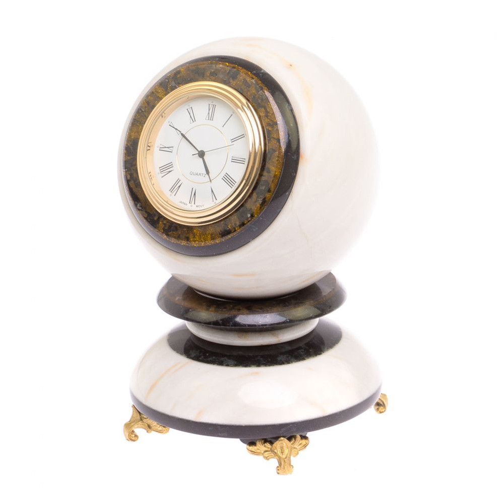 Часы настольные в виде шара из натурального камня Ball Stone Clock