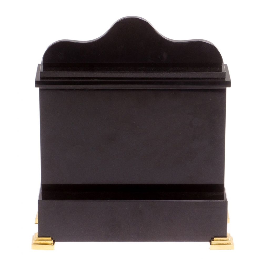 Часы настольные из натурального камня Нефрит с декором в виде Кариатиды Caryatid Stone Clock