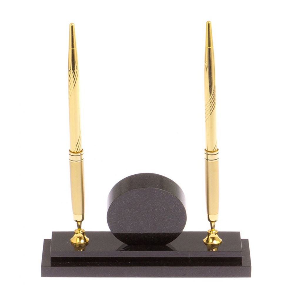 Часы настольные с двумя ручками из натурального камня Stone Clock