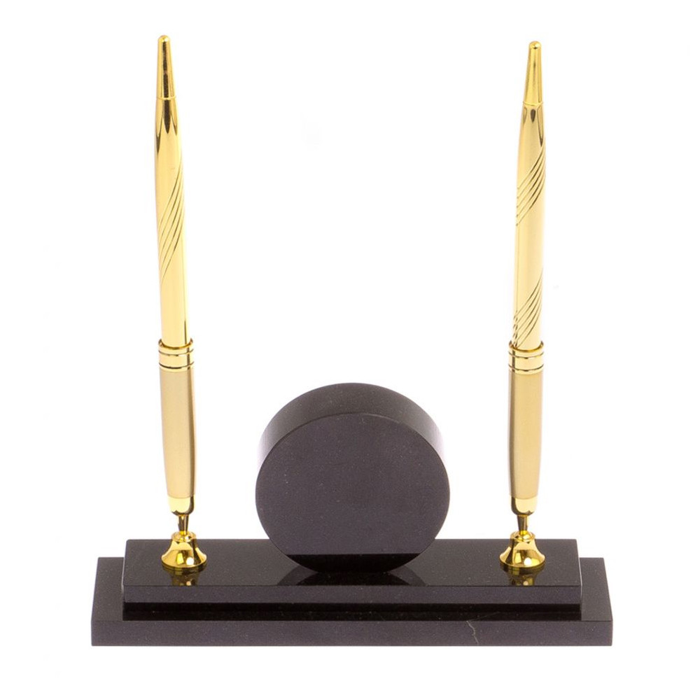 Часы настольные с двумя ручками из натурального камня Stone Clock