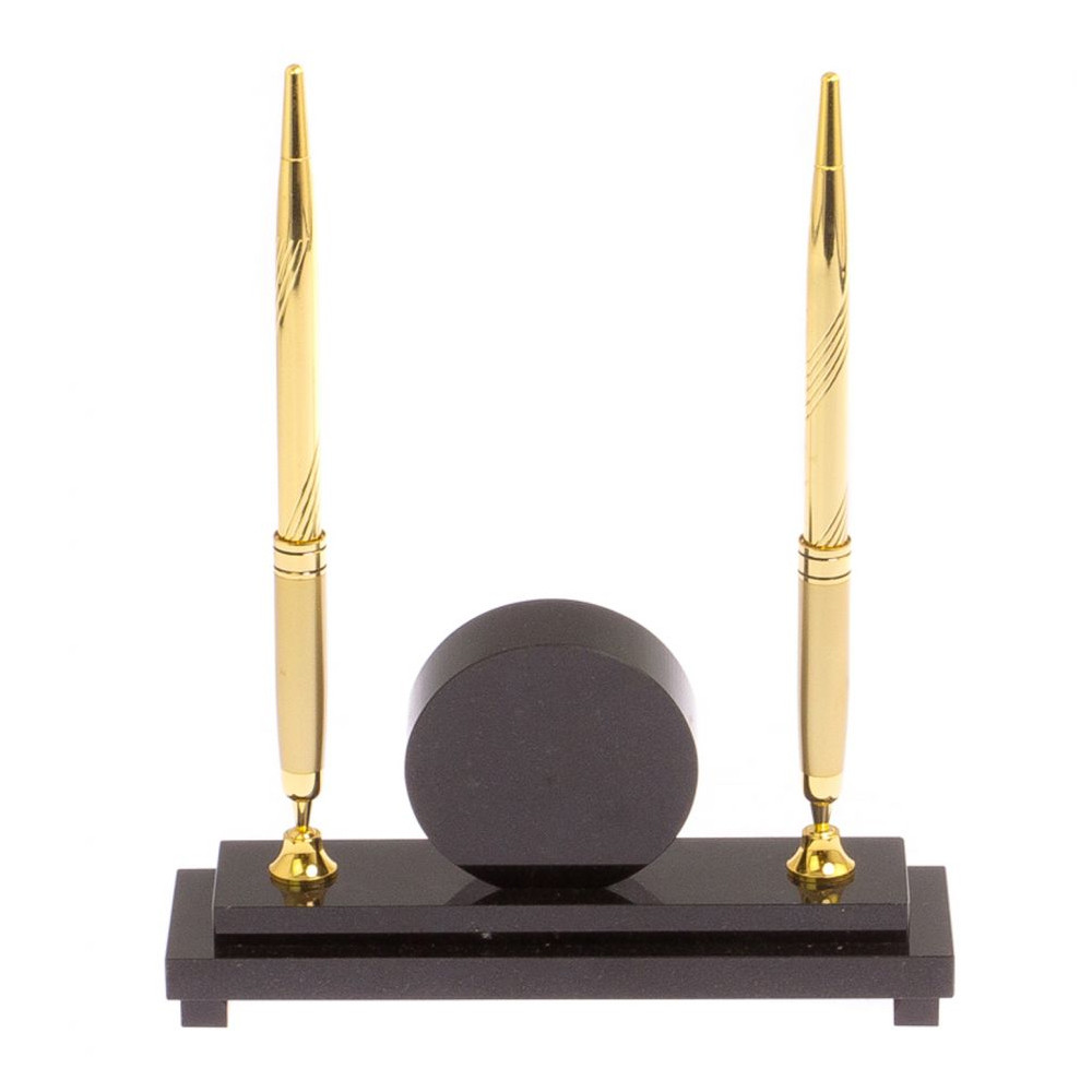 Часы настольные с двумя ручками из натурального камня Stone Clock