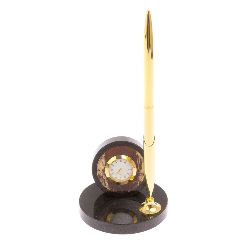 Часы настольные с ручкой из натурального камня Stone Clock