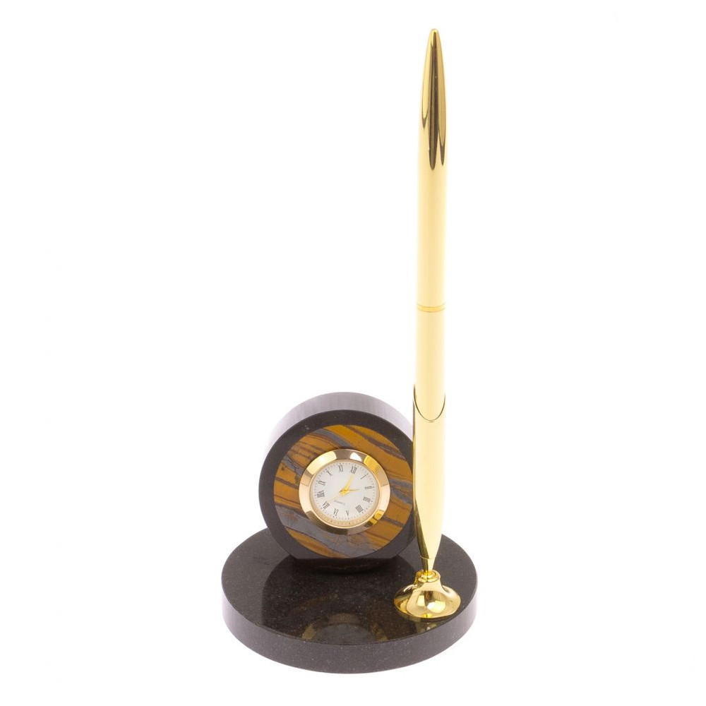 Часы настольные с ручкой из натурального камня Stone Clock