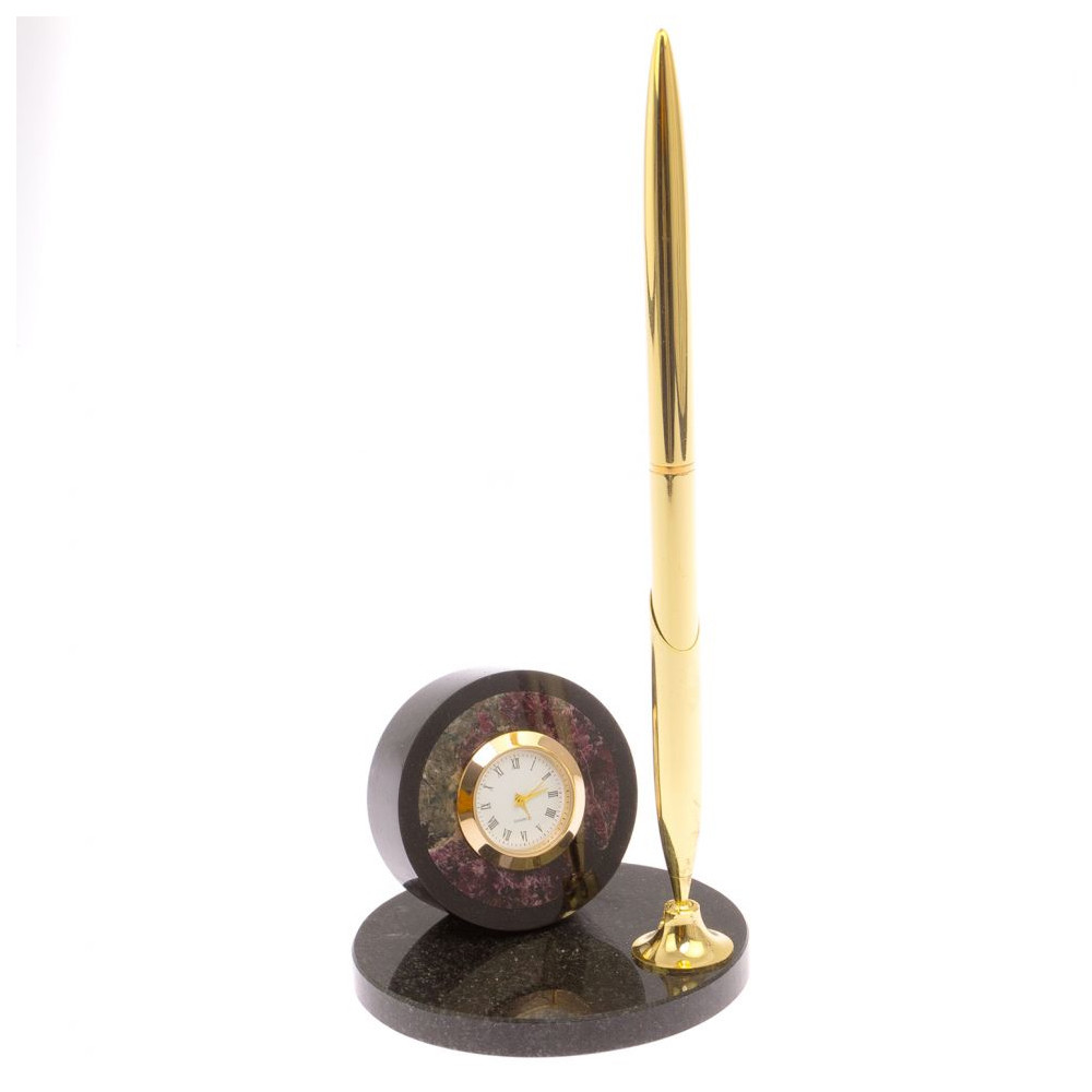 Часы настольные с ручкой из натурального камня Stone Clock