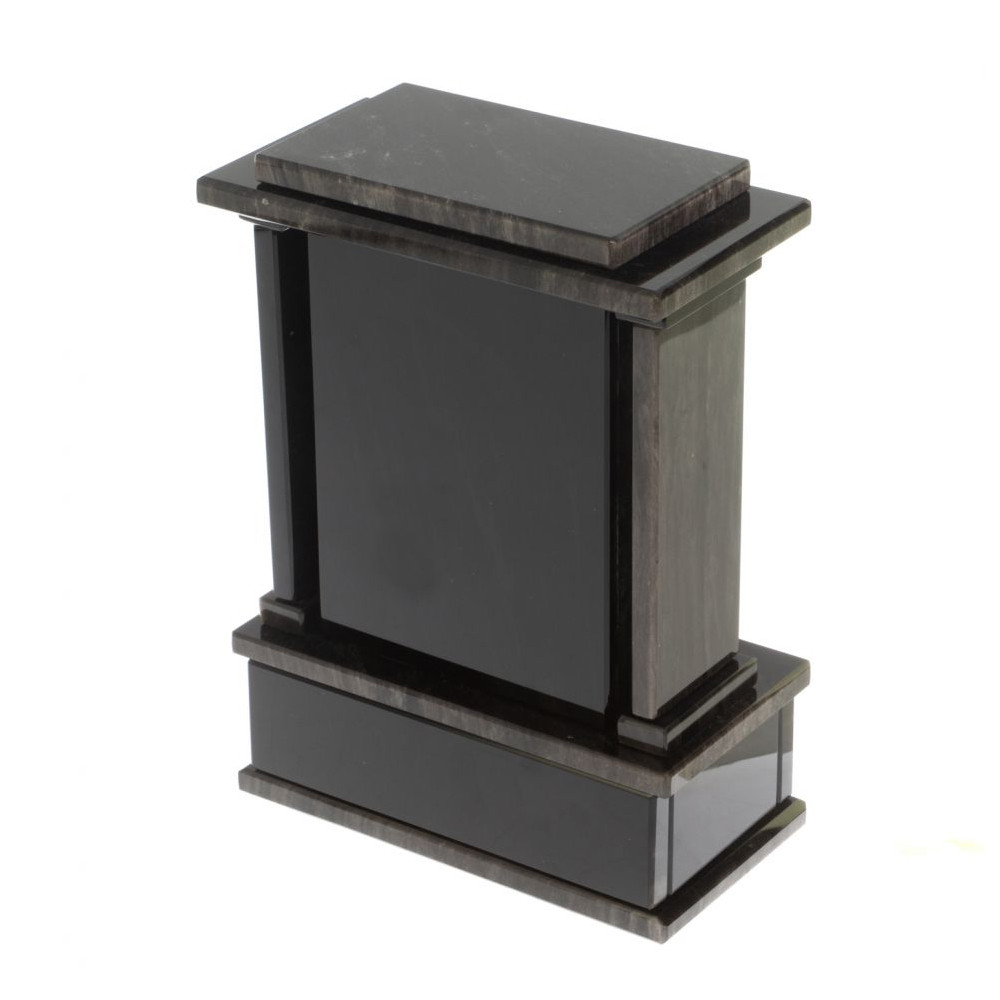 Часы настольные черные из натурального камня Обсидиан Stone Clock