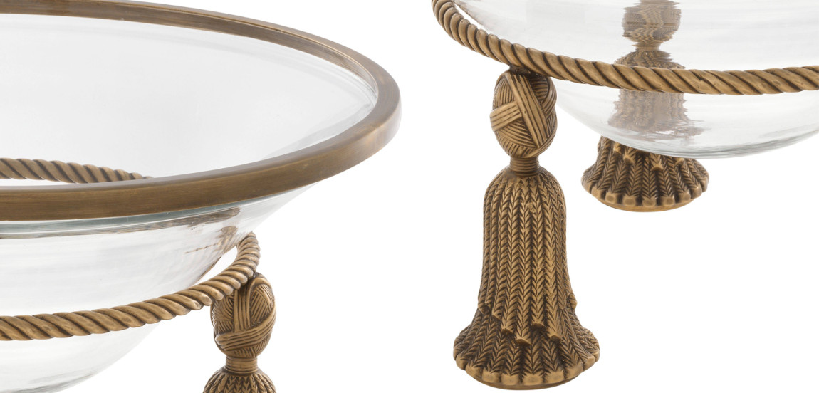 Чаша Eichholtz Bowl Tassel brass