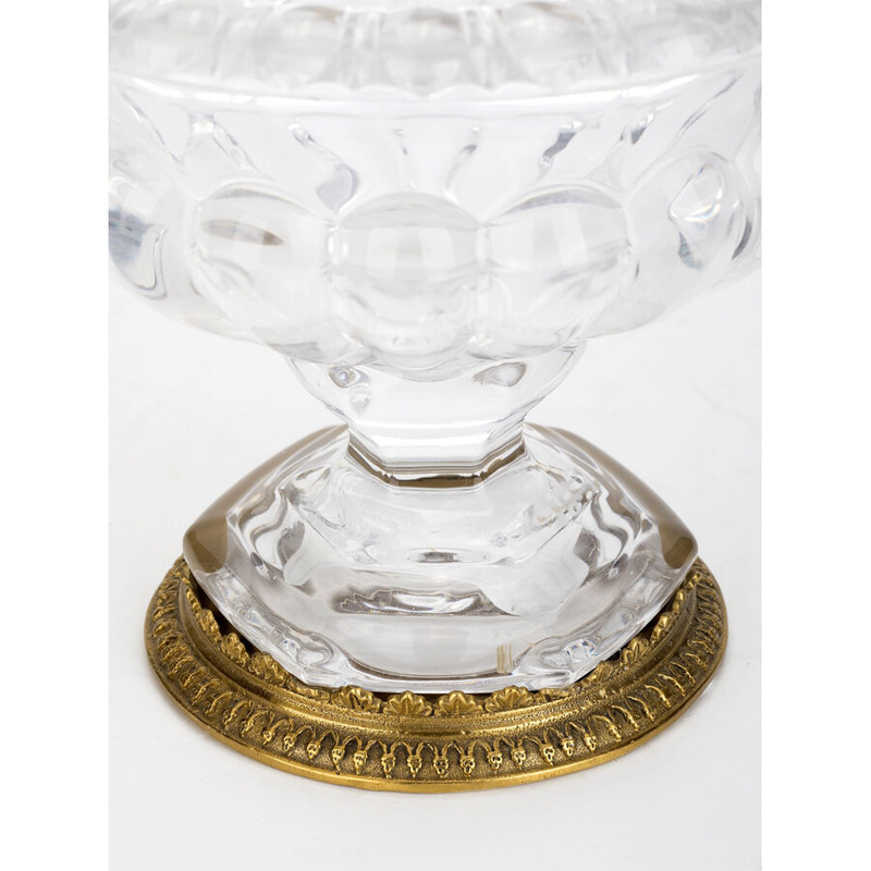 Чаша из прозрачного стекла на ножке с бронзовой ручкой в виде ветки Eden Garden