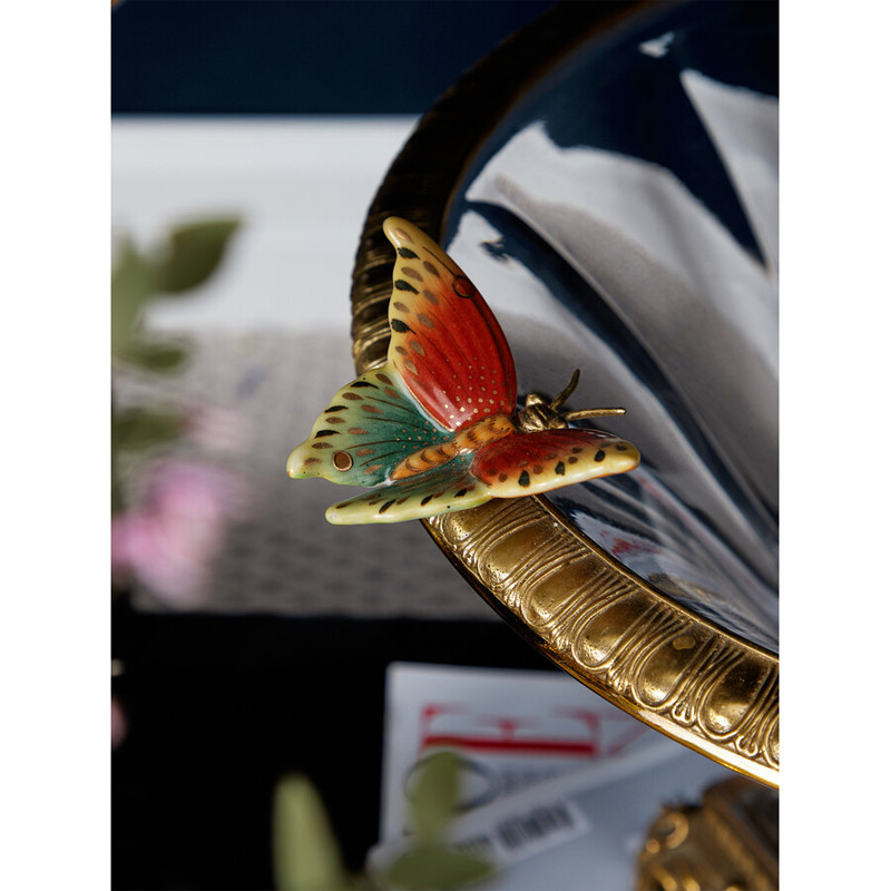 Чаша из прозрачного стекла с бронзовым рельефным ободком Eden Garden