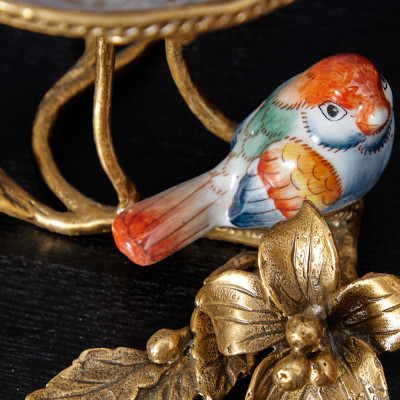 Чаша на ножке из стекла с бронзовыми элементами Bronze Branch