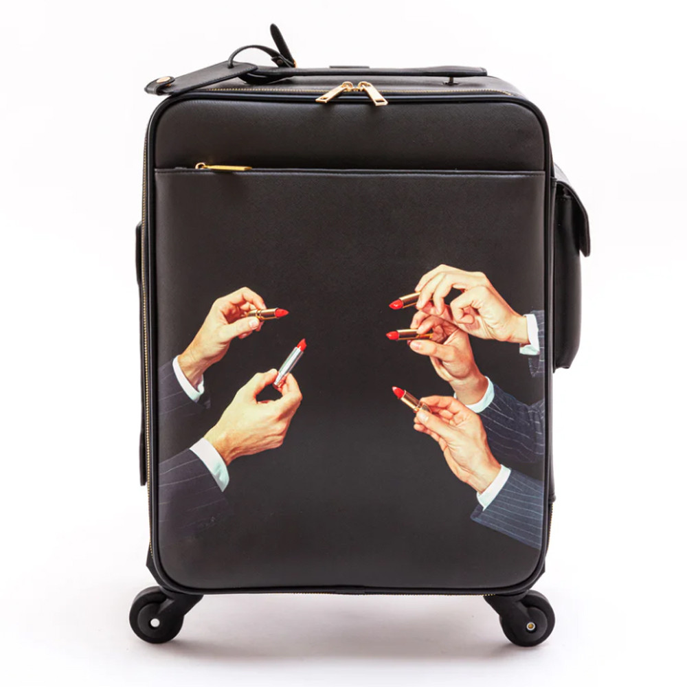 Чемодан дорожный SELETTI Travel Kit Trolley Lipstick Black