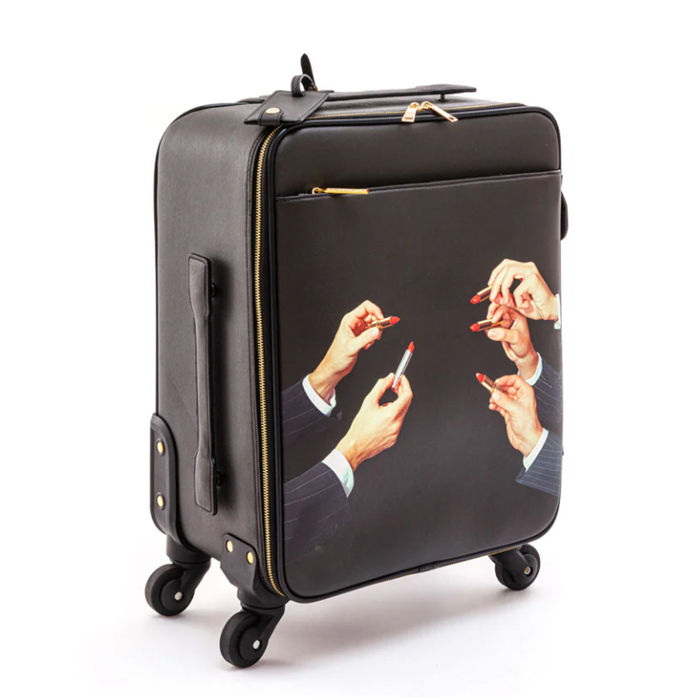 Чемодан дорожный SELETTI Travel Kit Trolley Lipstick Black