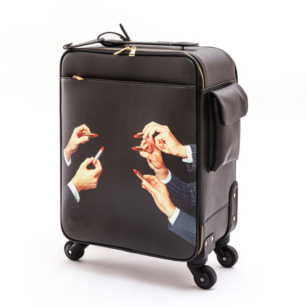 Чемодан дорожный SELETTI Travel Kit Trolley Lipstick Black