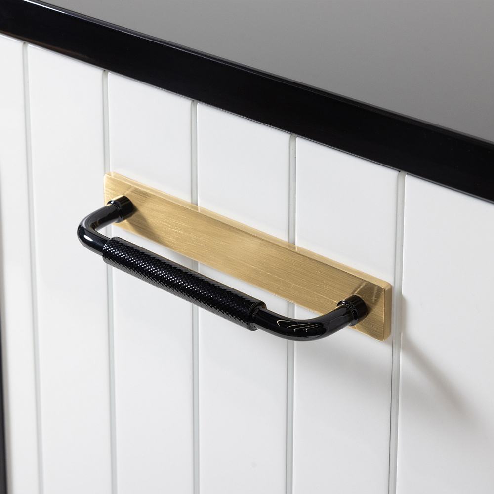 Черно-белый распашной комод Accordo