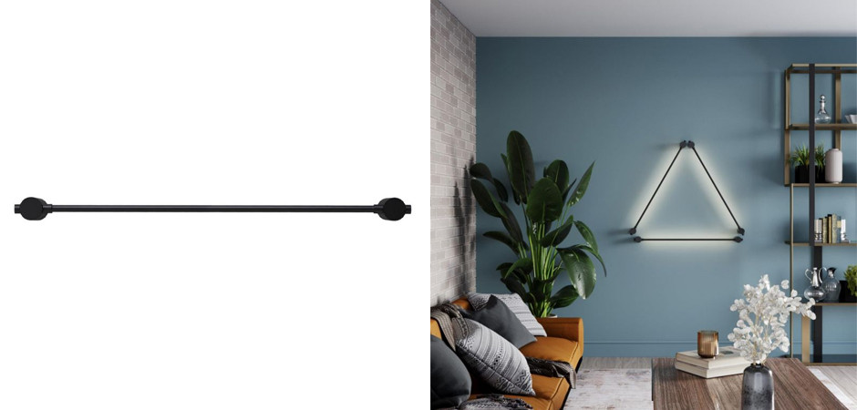 Черное светодиодное бра Trumpet tube Wide