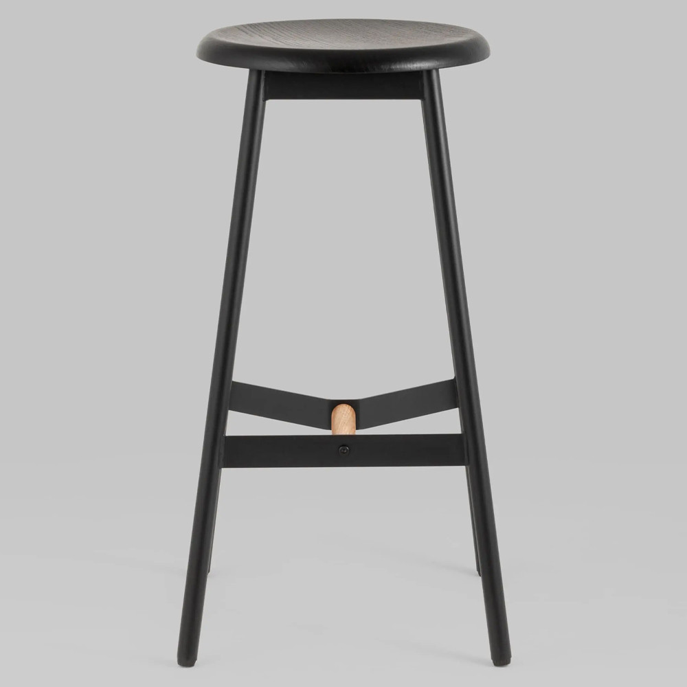 Черный барный стул Knopper