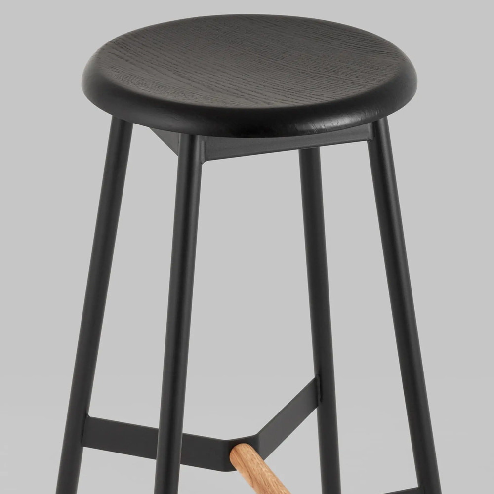 Черный барный стул Knopper