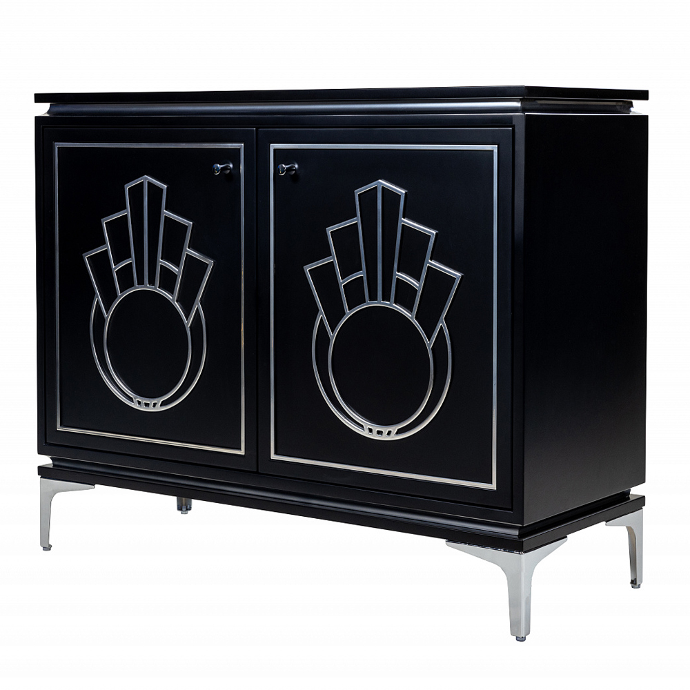 Черный комод в стиле арт-деко Luciano