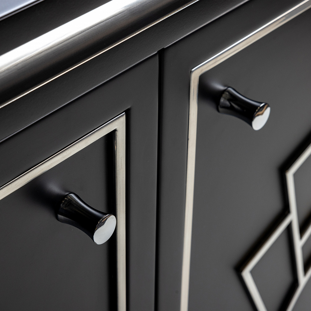 Черный комод в стиле арт-деко Luciano