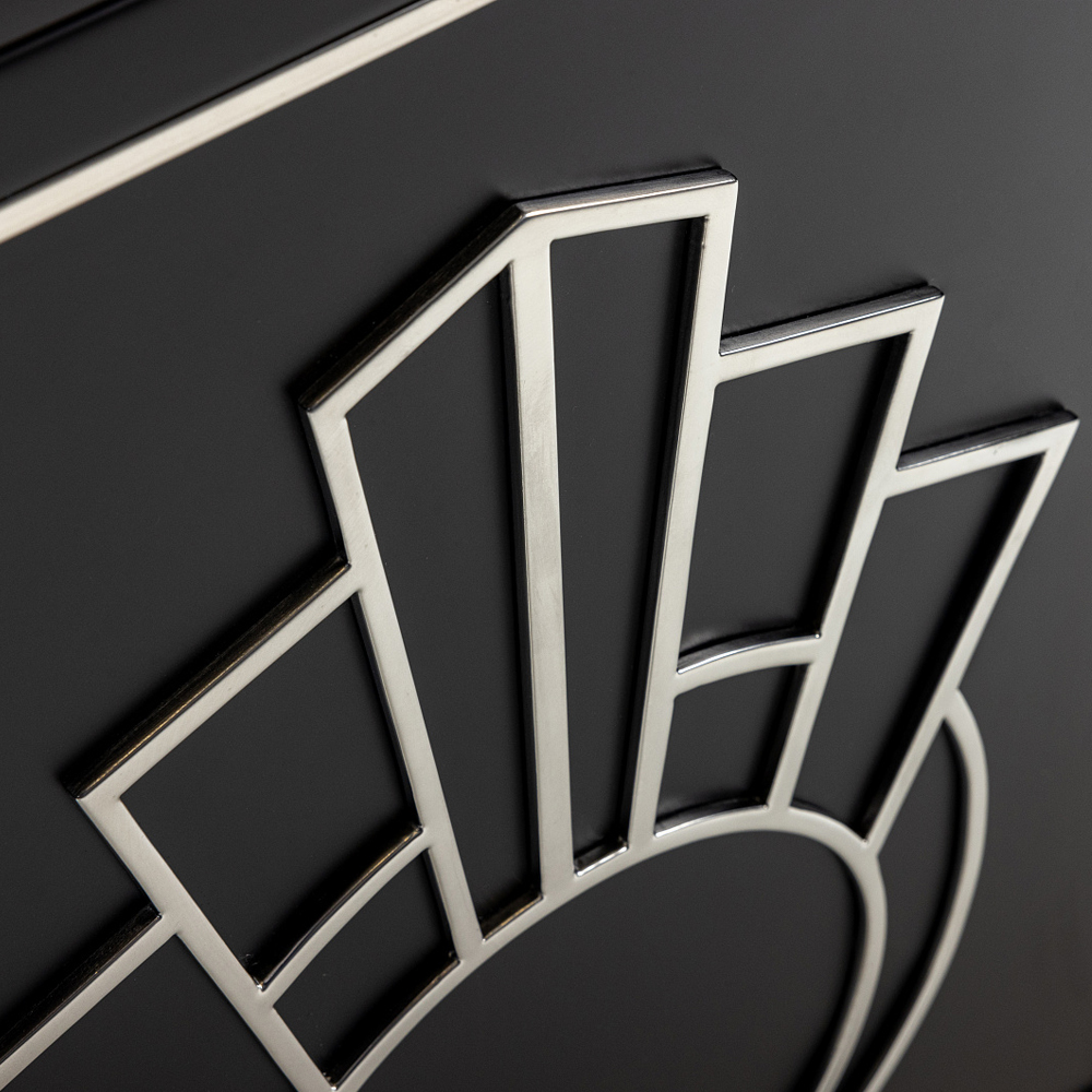 Черный комод в стиле арт-деко Luciano