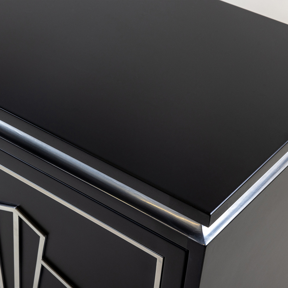 Черный комод в стиле арт-деко Luciano