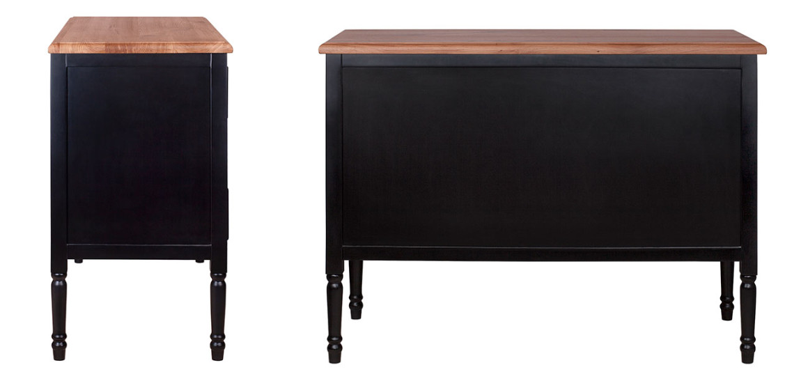 Черный комод из дуба Amelia black alder