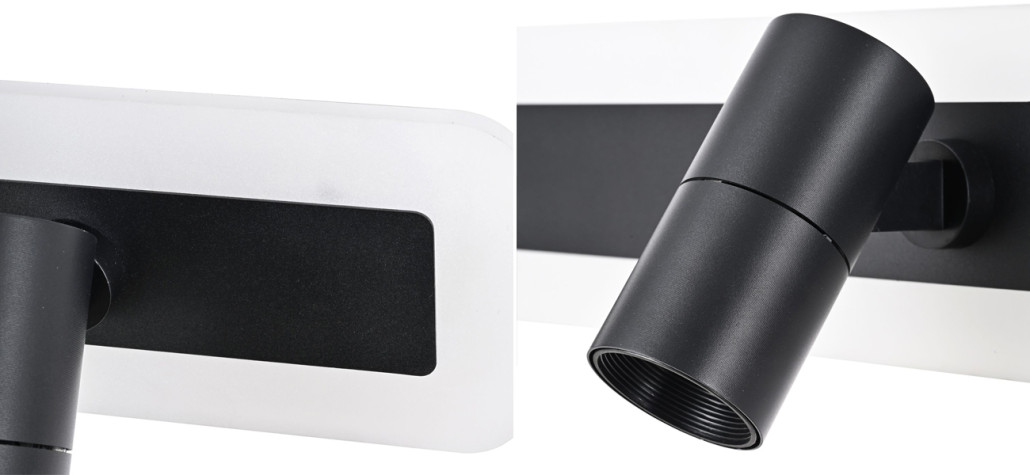 Черный потолочный светильник 3 спота с LED лентой Neoteric