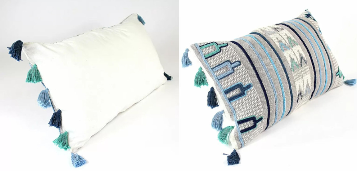 Чехол на подушку Blue Ikat