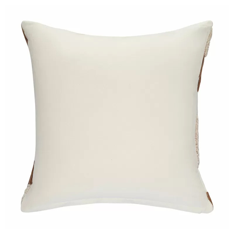 Чехол на подушку с вышивкой в виде геометрических узоров Beige Calista Square